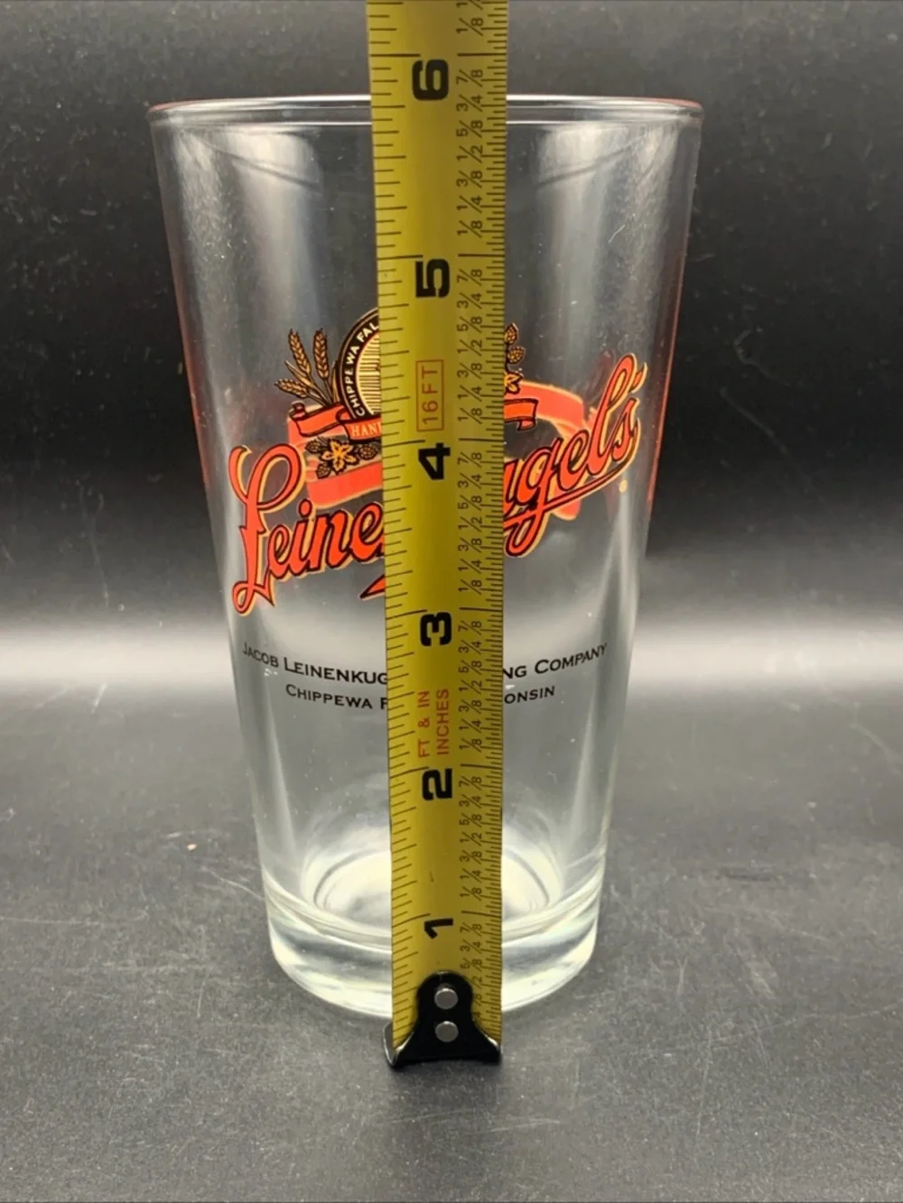 Pre Owned Jacob Leinenkugel Brewing Pint Beer Glass Chippewa Falls Wisconsin